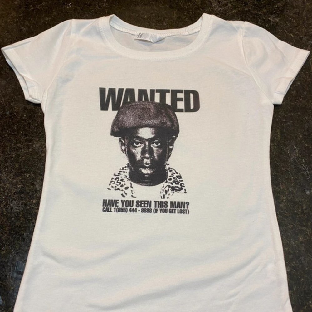 Wanted Tyler Tee, Cyber Y2K Grunge Baby Tee